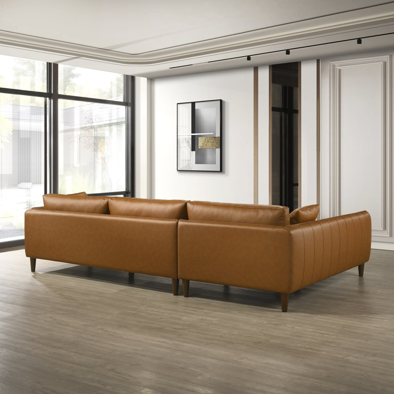 Canapé modulaire en cuir moderne Mid Century Pluie, Orienté à gauche (vu de face)