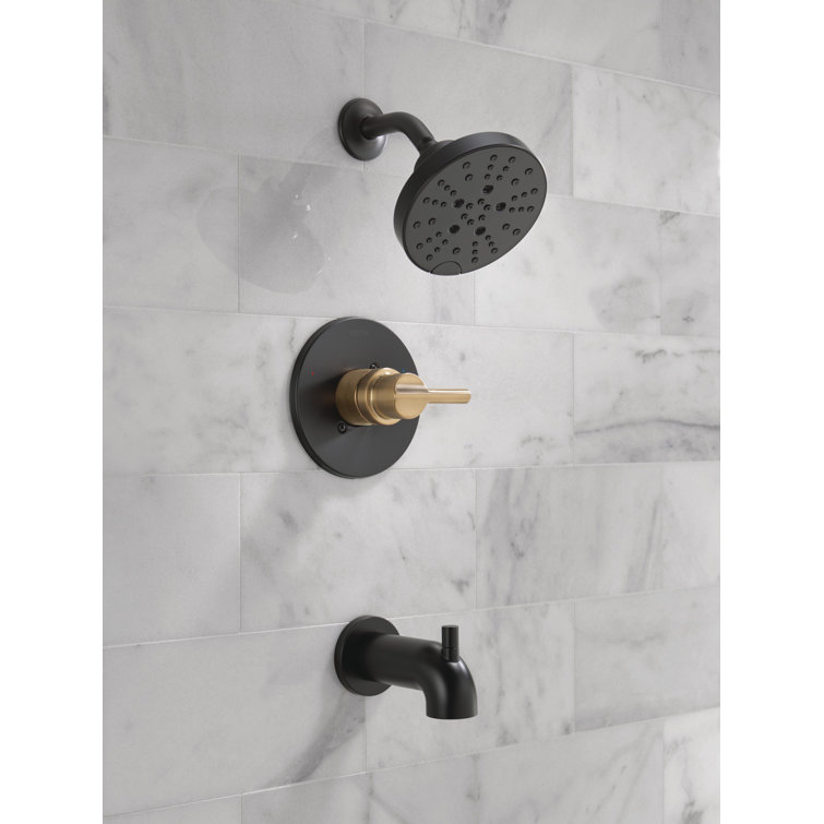 Nicoli Single-Function Tub Shower Faucet Set, Shower Trim Kit with H2Okinetic Shower Head and Valve