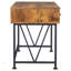 Bureau à 3 tiroirs en muscade antique et noir, parfait pour les petits bureaux à domicile et les chambres d'étudiant, combinant style et fonctionnalité.
