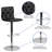 Saffo Contemporary Button Tufted Vinyl Adjustable Height Barstool with Chrome Base-1664382248