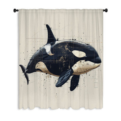Windmill Landscape Bathroom Blackout Filters Out A Lot Of Light Curtain Single Panel