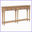 Table basse vintage en bois de pin avec 4 tiroirs Tablette ouverte - Facile à nettoyer, peu encombrante pour le vestibule du salon-1903609945