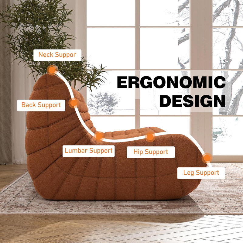 Bean Bag Chair, Fireside Chair, Large Bean Bag Chair For Adults, Bean Bag Chairs For Teens With High-Resilience Foam, Non-Slip Base Floor Lounge Sofa,Living Room
