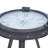 Wyble Metal Compass Side End Accent Table with Clock and Clear Glass Top-1097518863-1097518862