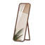 Miroir moderne autoportant complet en bois à bord arrondi pour la décoration de chambre à coucher-529100353