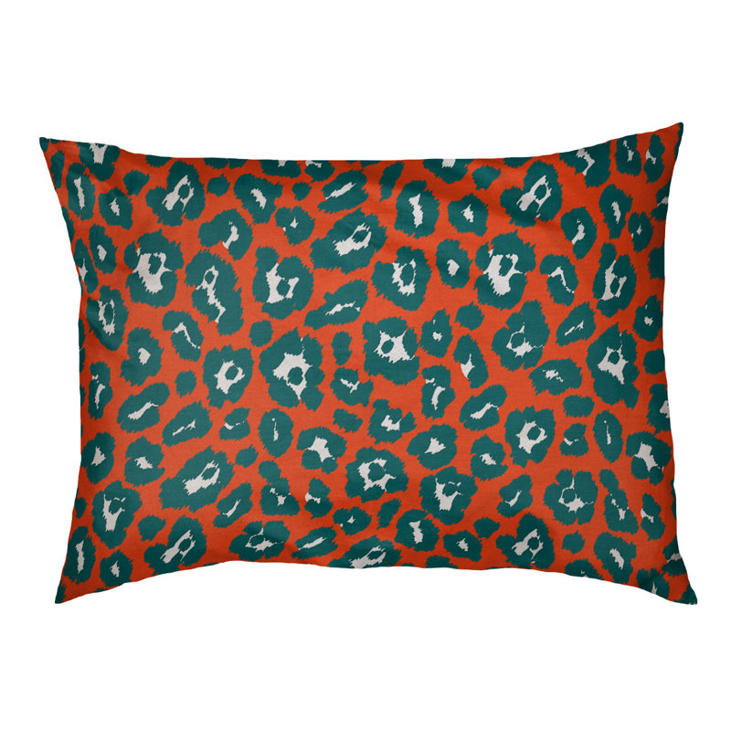 Coussin d'extérieur Seattle, Petit (l 18 po x P 28 po x H 4 po), Orange / blanc / turquoise