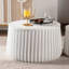 Ensemble de tables basses gigognes blanches avec rangement et couvercle amovible