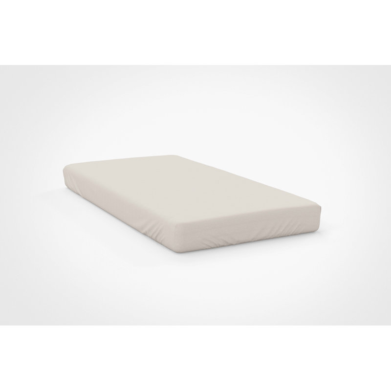 200 TC 50/50 Percale Polycotton Percale Fitted Sheet, Ivory, Single (3')