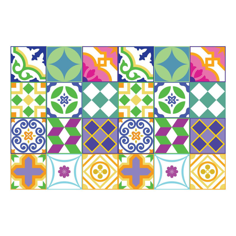 Emerzon 15cm W x 15cm L PVC Peel and Stick Mosaic Tile