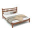 Lit plateforme en bambou massif Diamondweave avec tête de lit en forme de losange et lattes de soutien-130016725