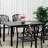 6 Outdoor Dining Table By , Rectangular, Aluminum Legs, Black Waterproof, For Patio Entertainment Rectangular 6, Metal Waterproof , Charming Moment