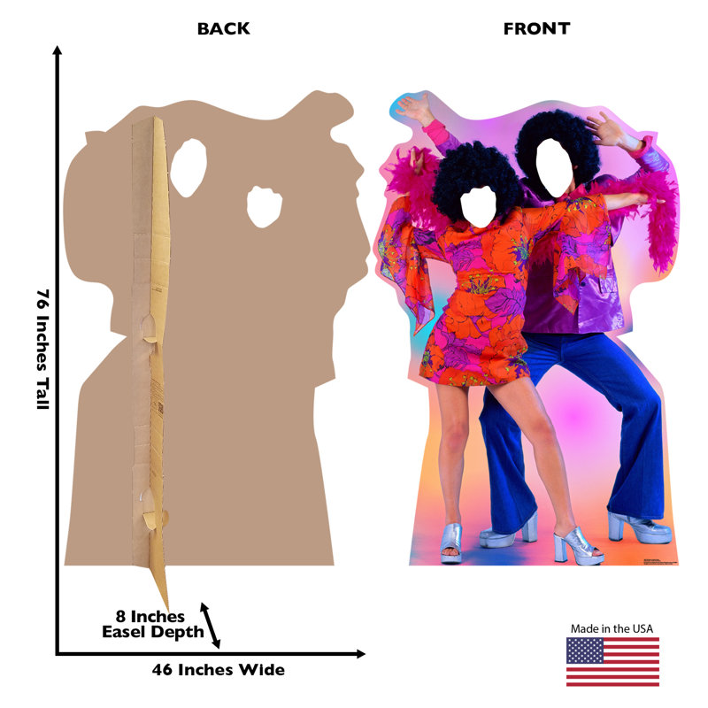 70's Dance Couple Life-Size Cardboard Standup