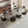 Joceline 78.74'' to 110.23” Extendable Rectangular Sintered Stone Dining Table Seat 10-12