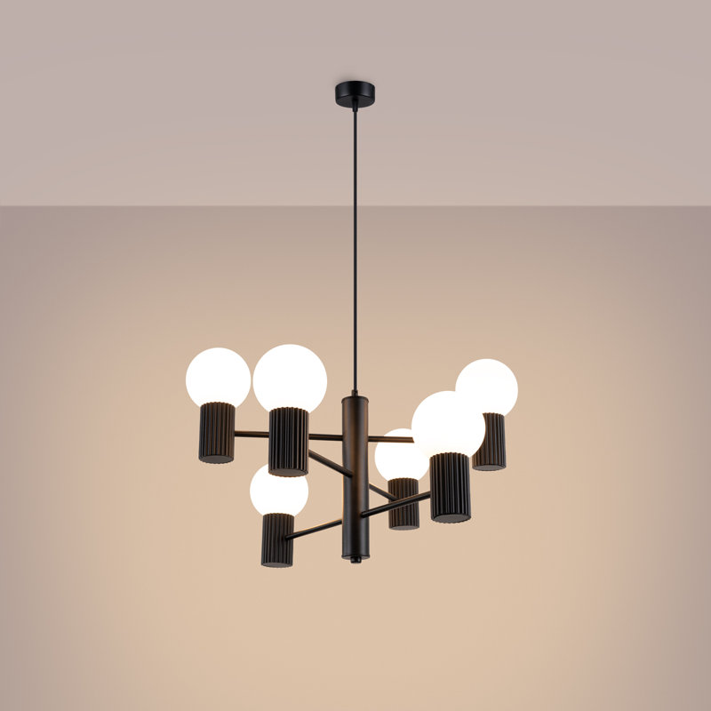 Wynnwood 6 - Light Chandelier, Black