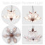 Lustre floral rétro à 6 lumières à intensité variable