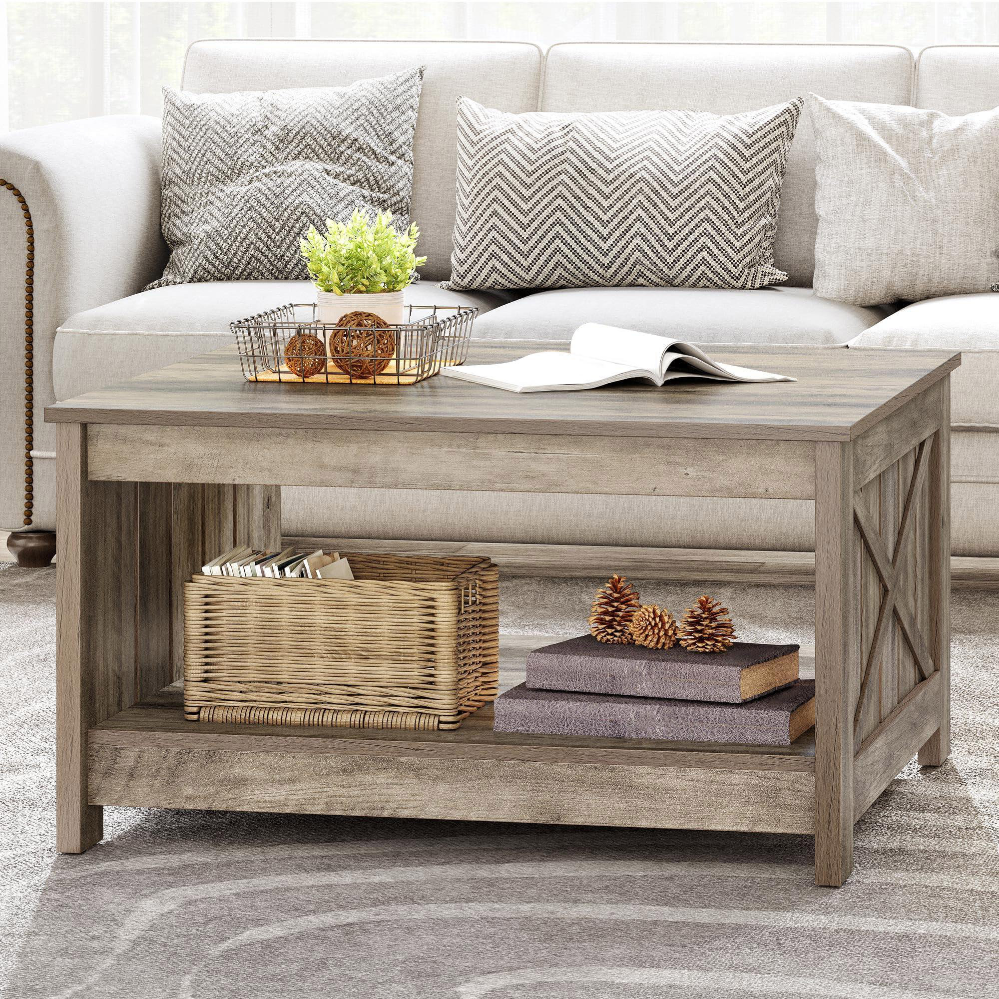 View of Ophelia & Co. Farmhouse Coffee Table With Storage, Coffee Tables For ...