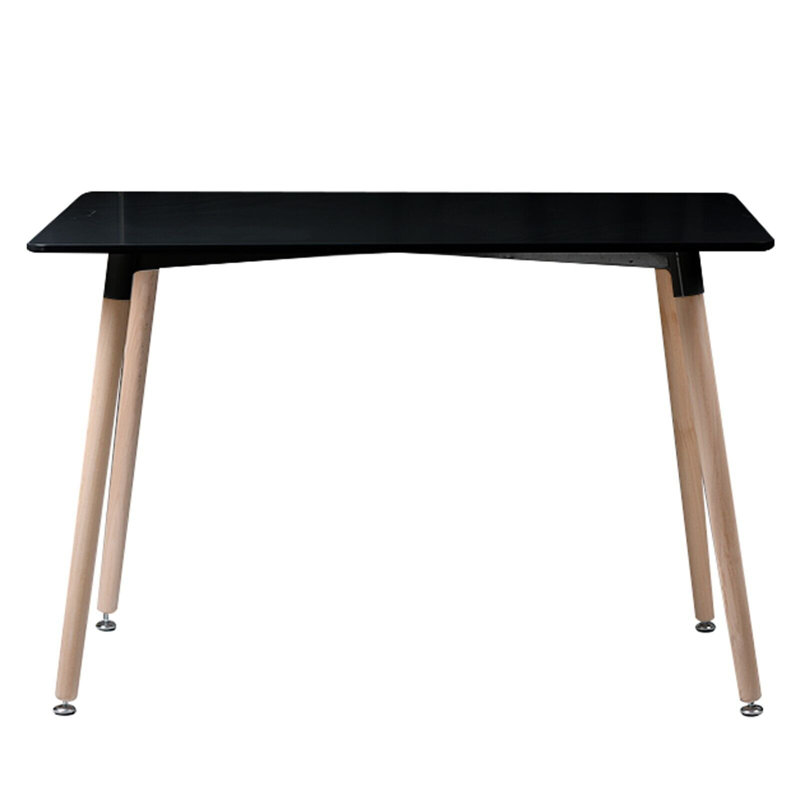 Waris Beech Solid Wood Dining Table, Black