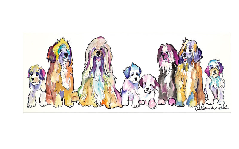 «The Gang» par Pat Saunders-White - reproduction sur toile, H 8 po x l 24 po x P 2 po
