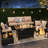 7-pieces Patio Conversation Set With Wide Armrests And Fire Pit Table,outdoor Rattan Seating Group-400181835