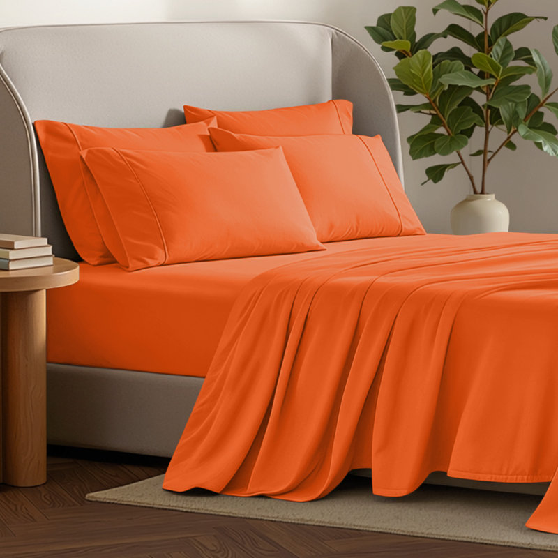 Microfiber Sheet Set with Bonus Pillowcase Set, Plaid Blue, Twin XL