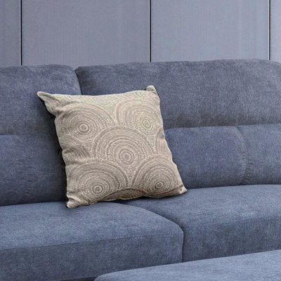 Canapé modulaire en tissu gris de 100 po de largeur avec méridienne orientée vers la droite, repose-pieds avec rangement et 2 coussins décoratifs