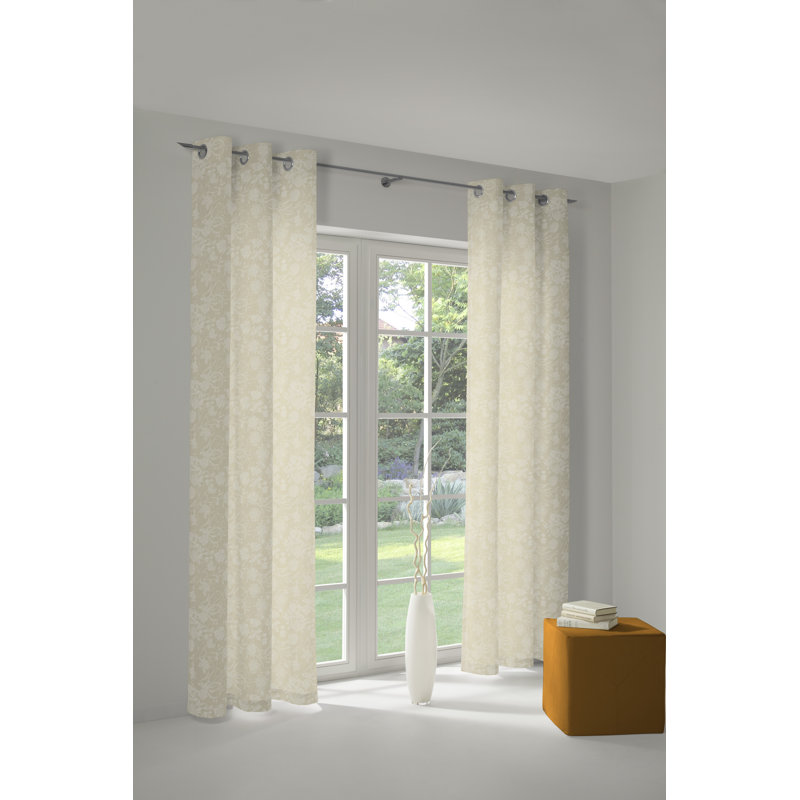 Micheal Pencil Pleat Opaque Curtains, 145cm Width x 145cm Drop, Natural