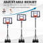 Vaughan Portable 10ft Basketball Backboard Hoop Set 2.55M-3.05M