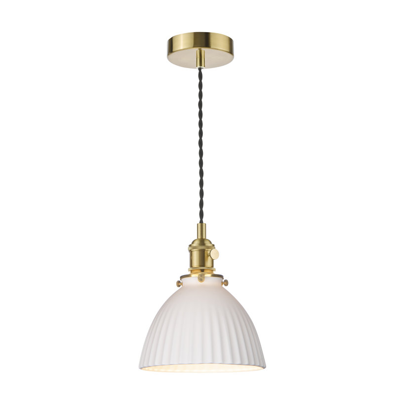 1 - Light Pendant, Natural Brass