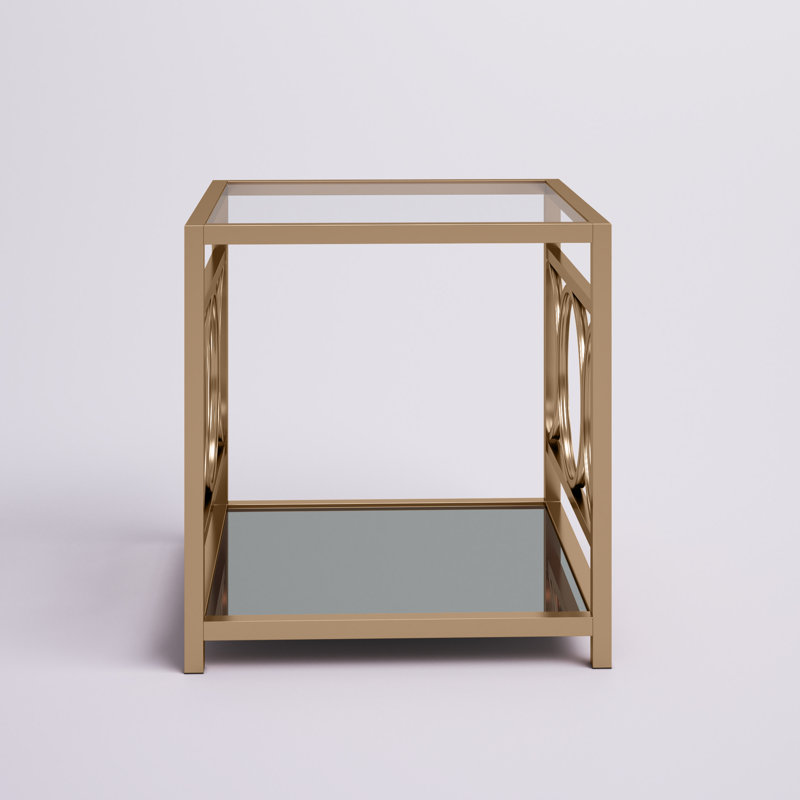 Taoran Glass Top End Table