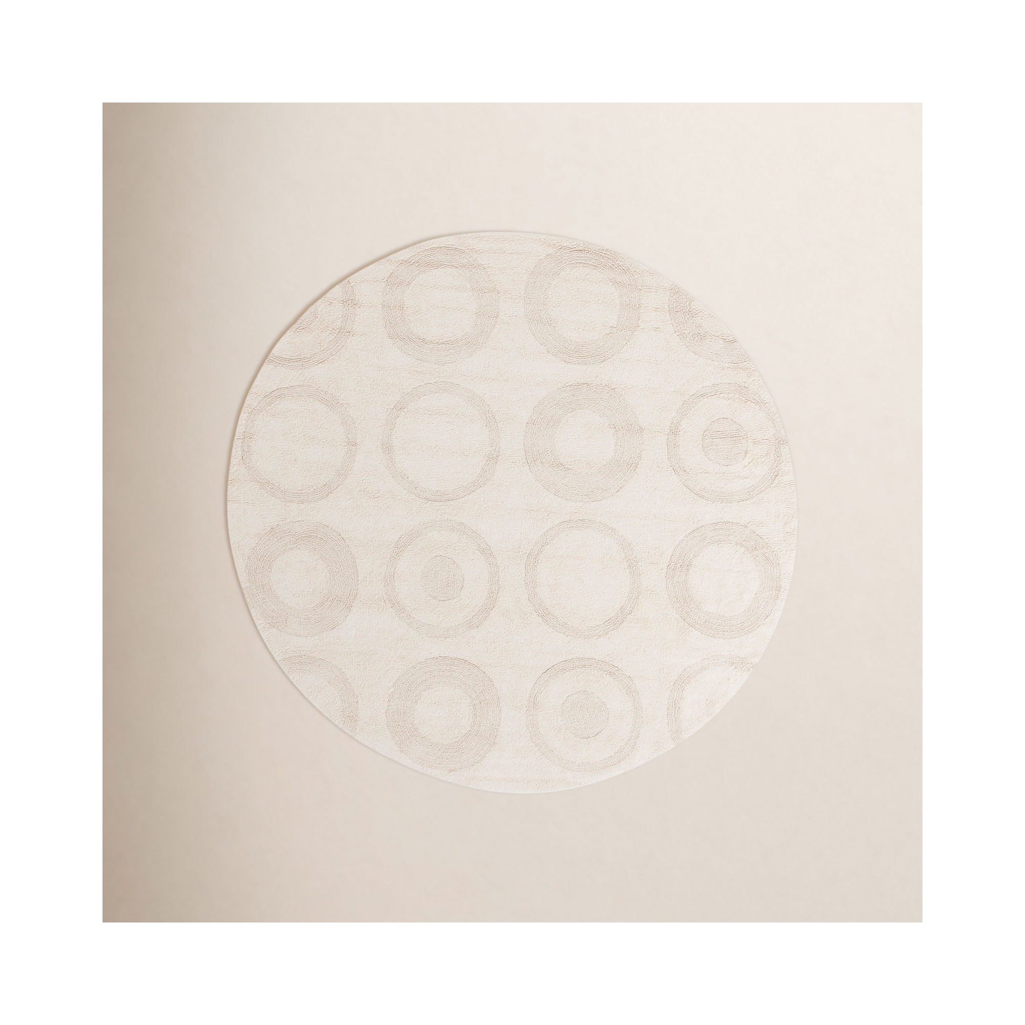 Mullen Handmade Recycled Cotton Ivory Rug, Round 6'