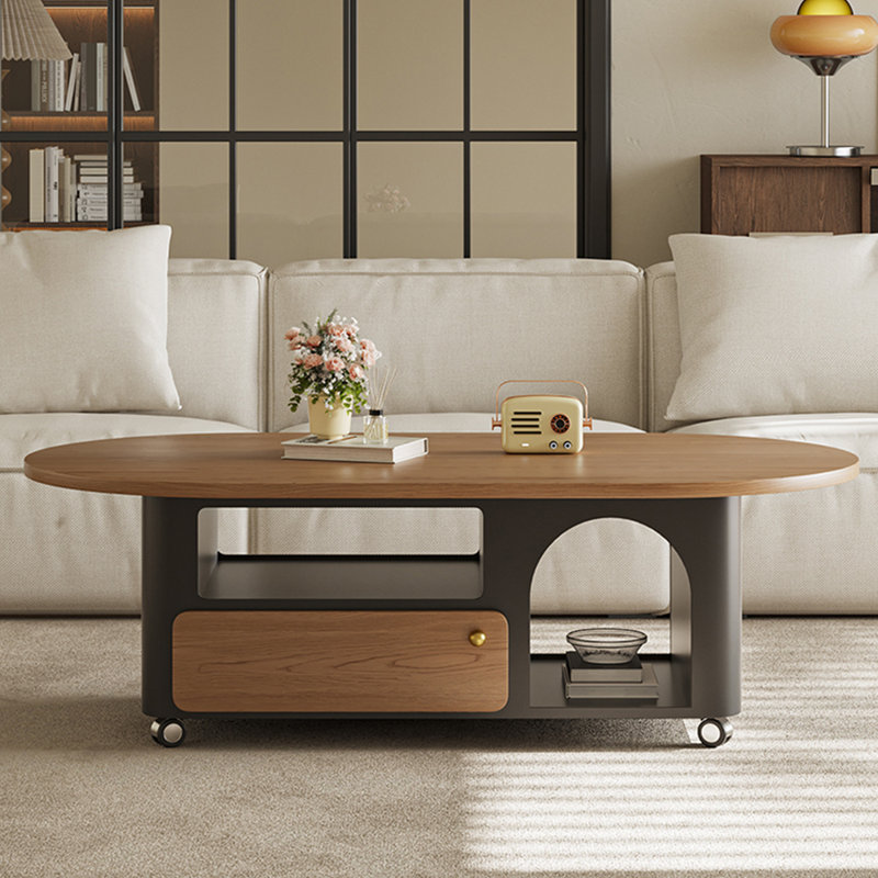Table à thé en bois massif, H 16,54 po x L 47,24 po x l 23,62 po 