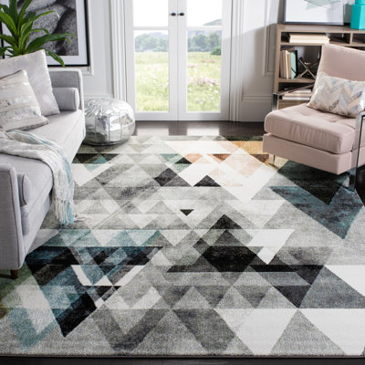 Tapis gris / bleu Asumi