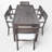 Ingimund 6 - Person Acacia Solid Wood Patio Dining Set Rectangular Table with Cushions Included-1617686511