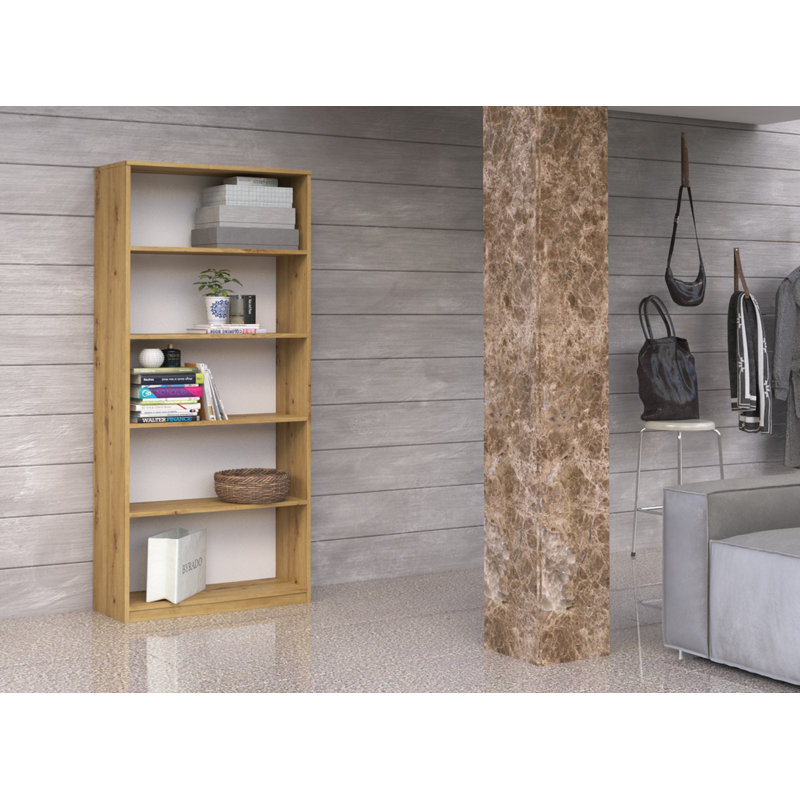 Paridhi Solid Wood Bookcase, (5 Shelves) 71.65"H x 31.5"W x 11.81"D