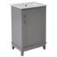 Petit meuble-lavabo moderne de 20 pouces avec lavabo en céramique - 20 * 15,5 * 33,3 pouces, grand rangement, 1 porte à fermeture en douceur