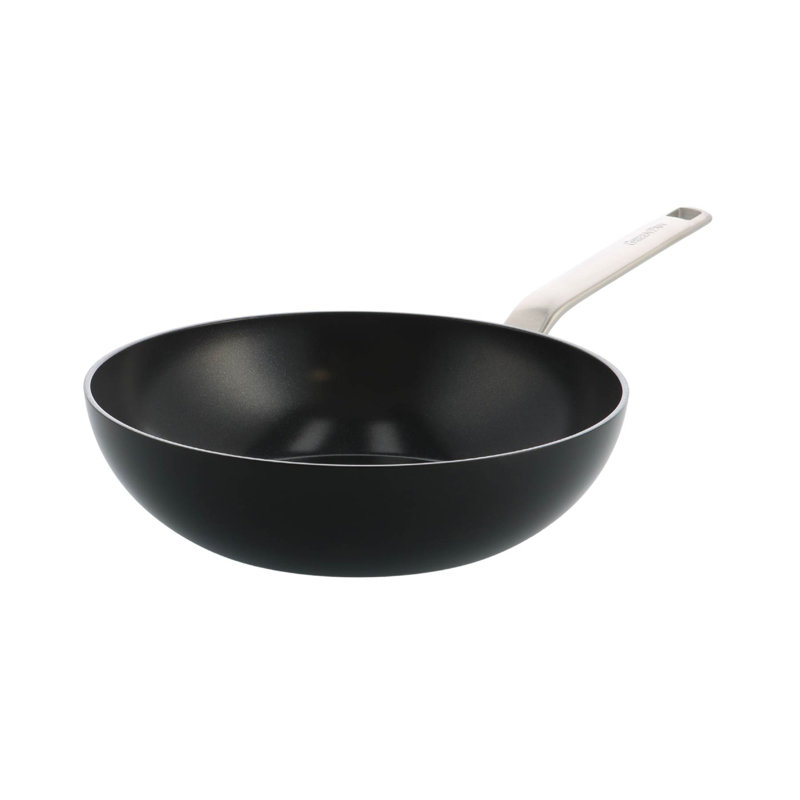 GreenPan Evolution PFAS Free Non Stick Wok 28cm, Black/Silver