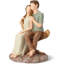 Figurine de couple, sculpture de couple romantique peint à la main ensemble, cadeau de statue d'amour pour mariage, anniversaire, Saint-Valentin, anniversaire