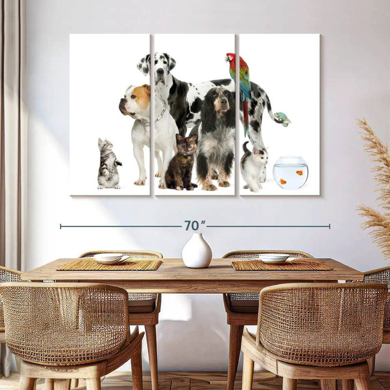 Brampt Group Of House Pets, 28" H x 45" W