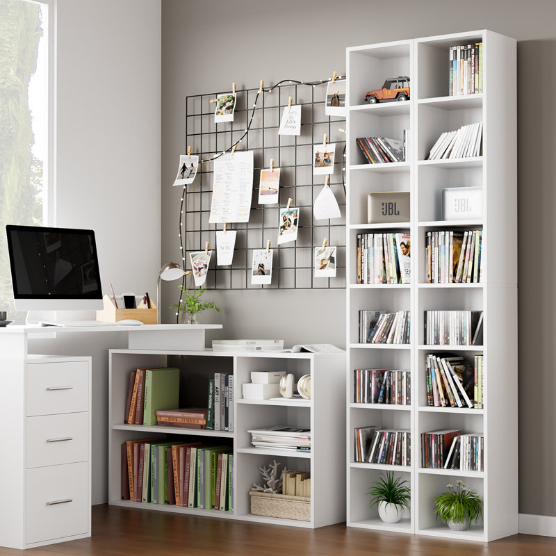 Gracyn 8-Tier Narrow Bookshelf | Adjustable Shelves