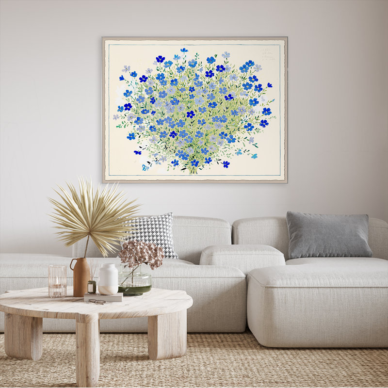 Geranium Print by Paule Marrot, 43" H x 54" W x 1.25" D, Silver Framed