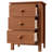 Creath Solid Pine Extra-Tall Nightstand with 3 Deep Drawers for Ample Storage by-2062311991