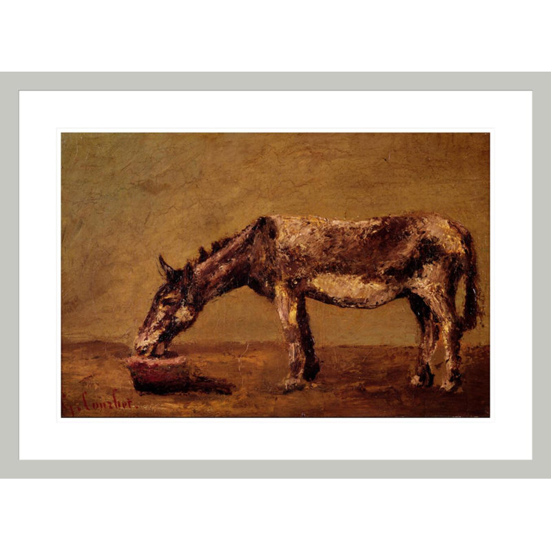 «The Donkey» par estampe numérique encadrée, 21.8" H x 29.5" W