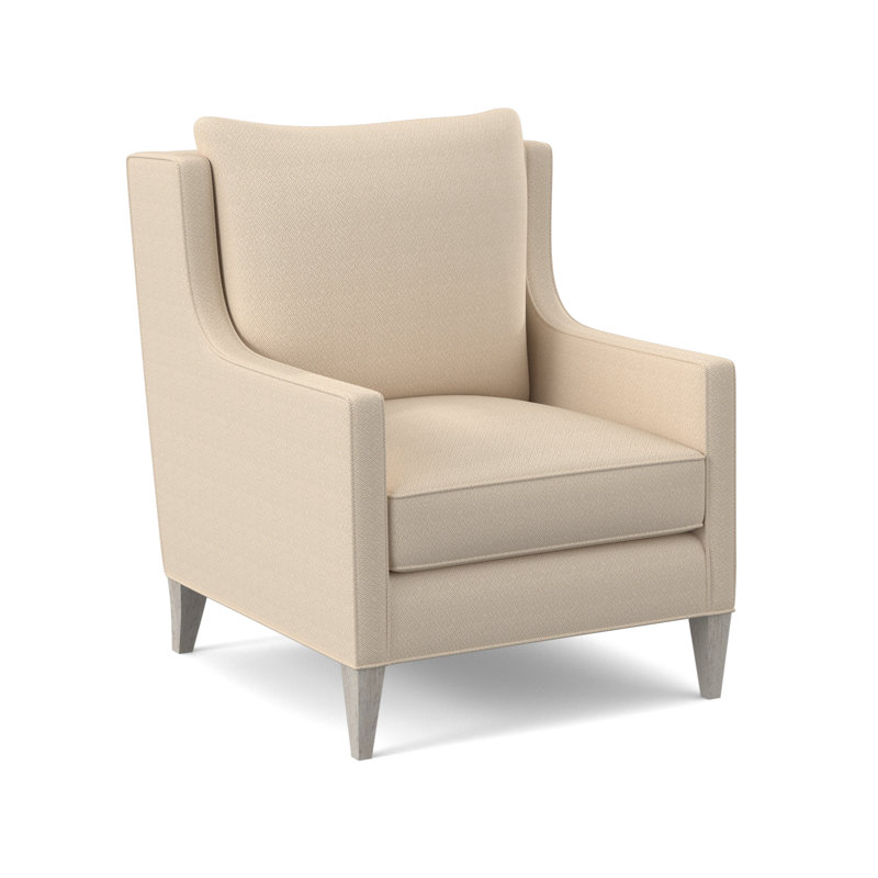 Chaise Callum, Bisque, Filigrane ivoire 100% polyester