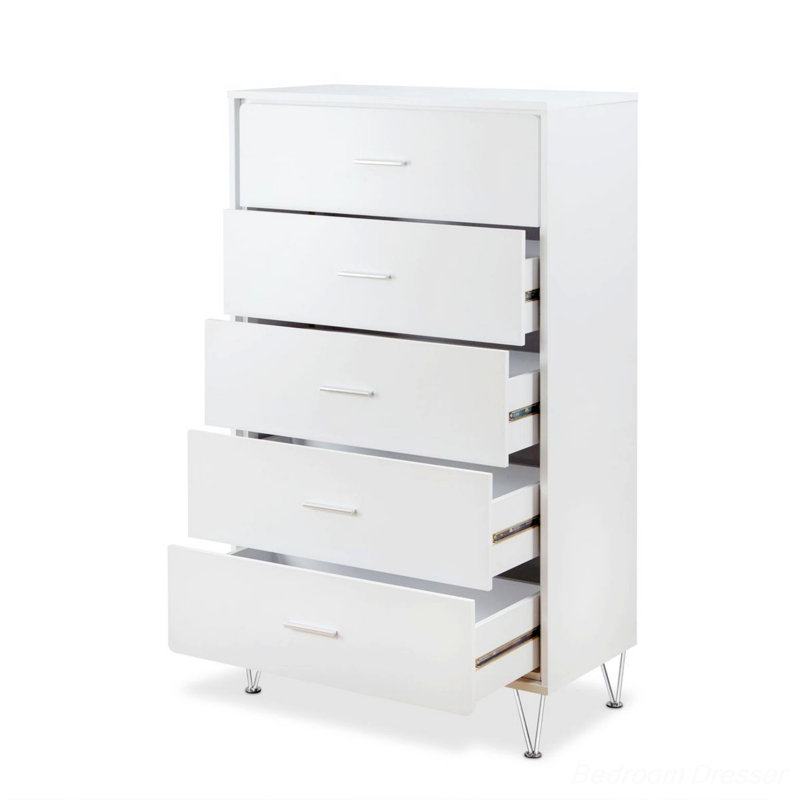 Hursey 5-Drawer Chest, White