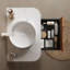 Meuble-lavabo mural avec lavabo en marbre artificiel-2100102809