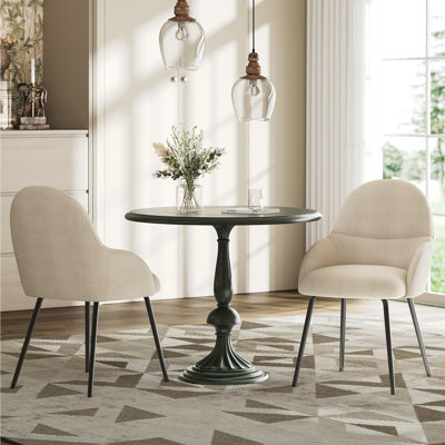 Antin Modern Upholstered Dining Chair with Armrest