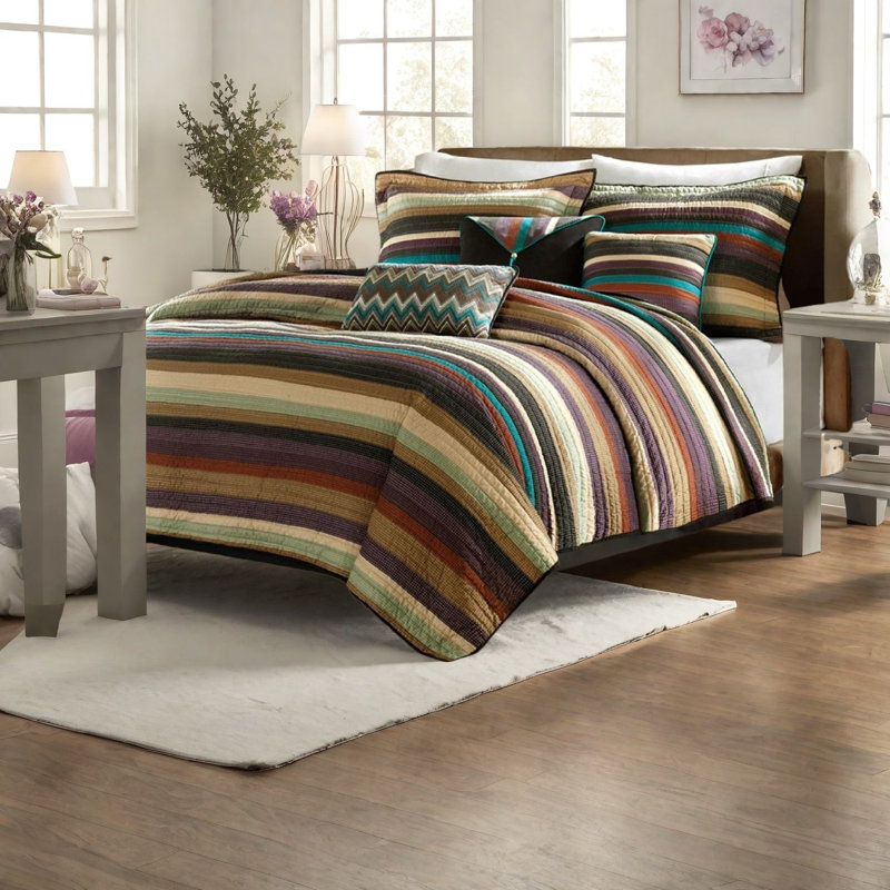 Reversible Bedding Sets Cotton Filled Microfiber Rustic Home