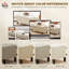 Banc en polyester pour chambre à coucher et salon, 36 po, avec rangement, finition beige, 36 po, polyester beige-134089961