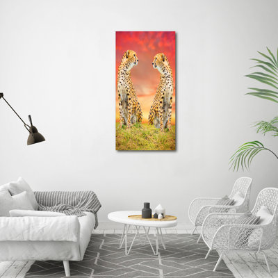 Arrion Two Cheetahs - Wrapped Canvas Print