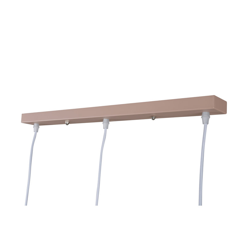 Althea 3 - Light Kitchen Island Pendant, Pink, 15.5cm H x 73cm W x 23cm D